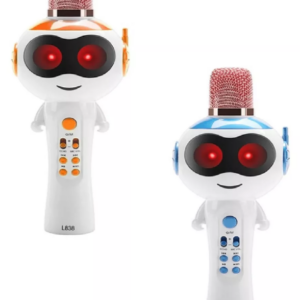 Microfone Boneco Infantil Karaoke Bluetooth Com Led