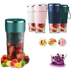 Liquidificador Portátil Copo De Vidro 6 Lâminas Recarregável 300ml