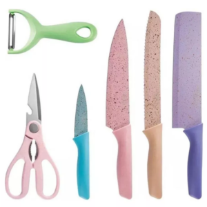 Jogo De Facas 06 Peças Inox Coloridas N234536-2 - Quanhe Cor Colorido