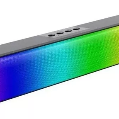 Caixa Som Soundbar Gamer Bluetooth Tv Computador Pc Led Rgb
