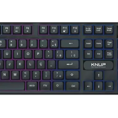 Kit Teclado E Mouse Gamer Semi Mecânico Led Rgb Usb Para Pc