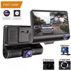 Camera Veicular Automotiva Gravação Full Hd Frontal Ré Lcd 4