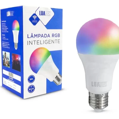 Automação Lâmpada Inteligente Google Alexa Wifi 15w Rgb Colorida (Luatek)